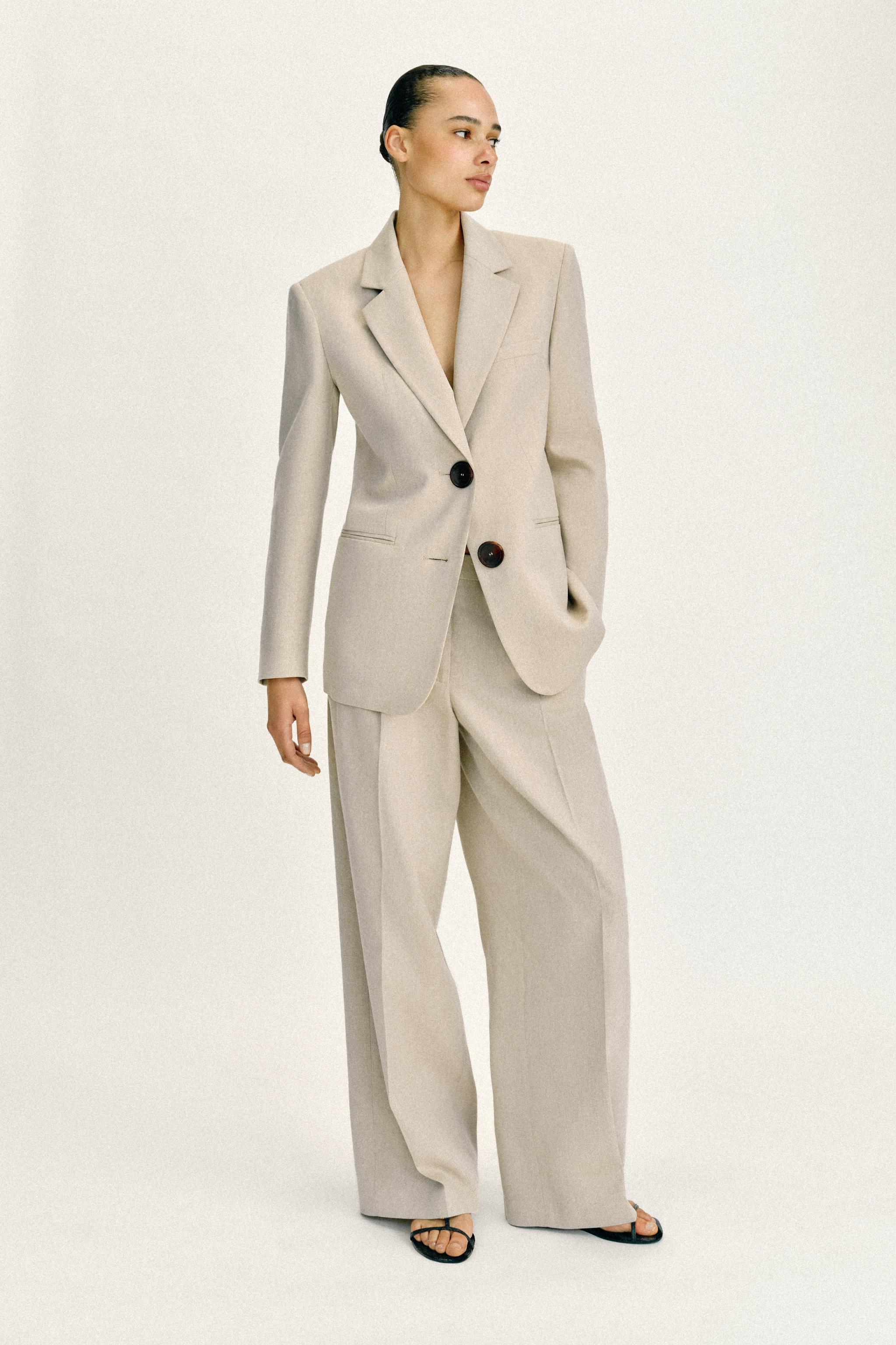 PANTALON DROIT À PINCES